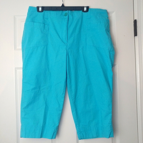 Coral Bay Pants - CORAL BAY 16P Aqua Capris